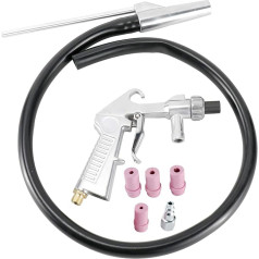 Sandblasting Tool Kit for Rust Removal, Sand Blasting Air Siphon Approval Gun, Sand Suction Pipe, 4 Ceramic Nozzles, 1 Steel Nozzle