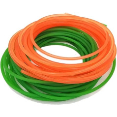 Rubber Drive Belt Self-Adhesive Industrial Circular Drive Belt Round PU 1M Polyurethane Conveyor Belts Fusible Line Diameter 1.5mm - 12mm Timing Belt (1M (Green), 6mm)