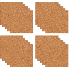 EXCEART Selbst- Adhesive Kork Quadrate Blätter: 80Pcs Reusable Kork Matten Bord Kork Fliesen Kork Sichern Blätter Mini Wand Kork Fliesen Matte für Bahnen DIY Handwerk Liefert