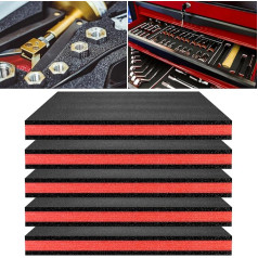 5 Pieces Tool Box Foam Inserts for Suitcase Foam Board Boxes Foam Organizer for Tool Box Cabinet Dresser Drawer Storage Craft 18