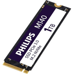 PHILIPS Internal Solid State Drive M.2 M140 - NVMe PCIe Gen3 1TB (2280) for Desktop PCs and Notebooks, for Graphics and Video Editing, Gaming, Reading 3500MB/s, Write 3000MB/s