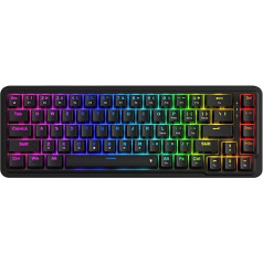 Redragon K709 65% Wired Gasket RGB Gaming Keyboard, 68 Keys Hot-Swap Socket for Mechanical Keyboard, 3-Layer Noise Reduction Quiet Custom Linear Switch