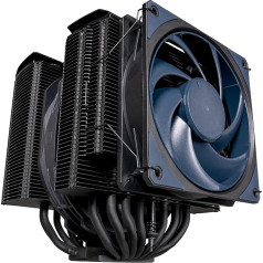 Cooler Master MasterAir MA824 Stealth CPU Cooler - Dual Heatsink, Push-Pull Mobius 135 & 120 Fans, 8 Superconducting Composite Heat Pipes, Full RAM Clearance - Compatible with Intel and AMD Sockets