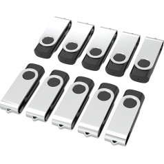 Wooolken USB 2.0 Memory Stick 4 GB Pack of 10 4 GB Pen Drives (Black)