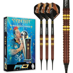 RED DRAGON Peter Snakebite Wright Copper Fusion Premium Tungsten Darts Set with Flights and Stems
