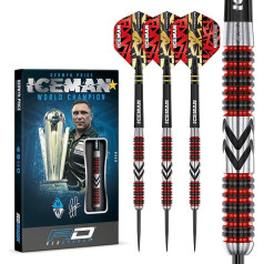 RED DRAGON Gerwyn Price Iceman Firebird Premium Tungsten Darts Set with Flights and Stems