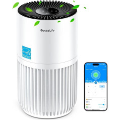 GoveeLife Mini Air Purifier for Bedroom, HEPA Smart Filter Air Purifier with Alexa App Control Against Pet Hair, Odors, Pollen, Smoke, Portable Air Purifier with 3 Speeds, Timer