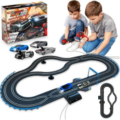 Slotcar Racing Track Sets - Slot Cars, Racetracks & Accessories, Electric Racing Track, Electric Carrera Track for Girls Boys Aged 8-12 Years, Double Electric Race Track for Children from 5 Years