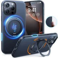 TORRAS 360° Ostand R Fitness for iPhone 16 Pro Max Case for MagSafe with Camera Control Button [No.1 Magnetic Force & Military Protection & Flexible Stand] Case iPhone 16 Pro Max Case Black