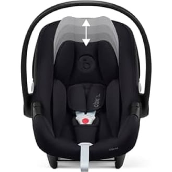 CYBEX Silver Aton B2 i-Size Baby Car Seat with Base One, Includes ISOFIX Base and Newborn Insert, SensorSafe Compatible, from Birth to Approx. 24 Months, Max. 13 kg, Bay Blue