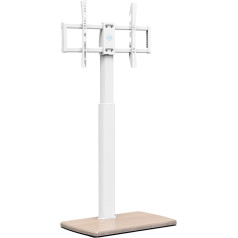 FITUEYES TV Floor Stand with Wooden Base TV Stand TV Stand Height Adjustable Swivel for 32 to 70 Inch Flat Screen up to 40 kg Max. VESA 400 x 600