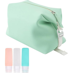 YHYEH 6L Toiletry Bag for Men, 13 Inch Silicone Dopp Kit, Water-Repellent Toiletry Bag for Travel, Green, Toiletry bag