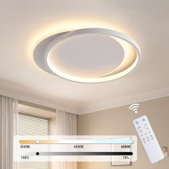 FANLG LED Ceiling Light Dimmable 3000 K - 6000 K, Modern Ceiling Lamp Bedroom Lamp Living Room Lamp 24 W 2400 lm Ceiling Lamp for Living Room Balcony Kitchen Hallway Children's Room 40 x 35 x 5.5 cm