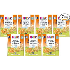 HiPP Organic Nibble Products Organic Spelt Oat Rings, Pack of 7 (7 x 30 g)