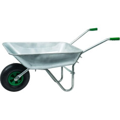 Galvanised Steel Wheelbarrow with Inflated Wheel WERKA PRO