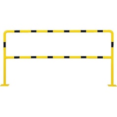 ROBUSTO Eco 31227 Impact Bar with Knee Bar with Dowels, Yellow/Black, Steel, 200 x 100 cm