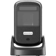 NetumScan USB Wired Desktop 1D 2D QR Barcode Scanner Hands-Free Omni-Directional Barcode Reader, Compatible with PC Windows/Mac/Linux for Supermarket Warehouse Retail Store Bookstore POS System CN-40