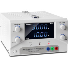 PeakTech 6194 - Laboratory Power Supply 0-30V / 0-10A DC SELV Linear Power Supply with Isolating Transformer Laboratory Power Supply