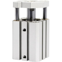 Pneumatischer Zylinder Miniature， Dünner Luftzylinder ohne Magnet, SMC-Typ CQMB Serie 20-10/16-25/50-35 Kompakter Pneumatikzylinder mit doppelt wirkender Führungsstange(25MM*32MM)
