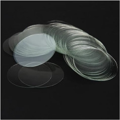 Mikroskop 100 Stück 50 mm große runde Objektträger-Abdeckungen for Mikroskope, Dicke 0,13–0,17 mm