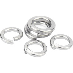 TAuyuGCT Metallscheiben 5/10/50/100X 2# 4# 6# 8# 10# 12# 1/4 5/16 3/8 1/2 3/4 US UK Standard Federscheibe Split Lock elastische Dichtung(7/16-10 PCS)