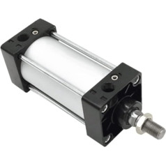 Pneumatic Air Cylinder, Pneumatic Cylinder SC32/40/50/63 mm Stroke 25-1000 mm Double Acting Aluminium Standard Air Cylinder for Automatic Equipment (Color : Stroke 100mm, Size : SC50 (Bore 50mm)