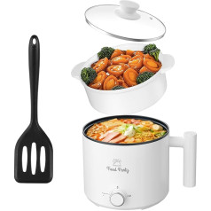 Food Party Hot Pot Electric Hotpot Pot with Steamer 1.8 L Electric Cooking Pot 220 V Pasta Cooker Electric Pan Electric Pot Ramen Cooker Chinese Hot Pot Fondue