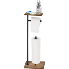 smusei Toilet Paper Holder Standing Bathroom Toilet Paper Roll Stand with Reserve Freestanding Toilet Paper Holder Storage Toilet Paper Dispenser for Replacement Rolls