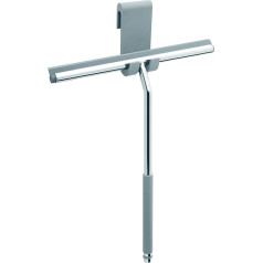 Libaro FANO Shower Squeegee Stainless Steel Silicone Grey Wide Long Handle Squeegee for Shower No Drilling Window Squeegee Water Squeegee Shower Screen Floor and Window Bathroom Wiper Shower Cubicle