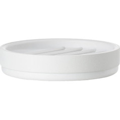 Zone Denmark Rim Soap Dish, Soap Dish Storage and Drip Tray for Solid Soaps, Round, Diameter 10.8 cm, Height 2.3 cm, White