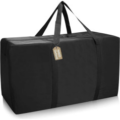 ROEOWENE 85L Large Storage Bag XXL 1680d Oxford Moving Bags Black Storage Duvets Clothes Moving Storage Bag Transport Bag Travel Bag 71 x 43 x 28 cm