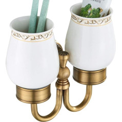 Weare Home Bathroom Accessories Retro Solid Copper Toilet Roll Holder Tissue Holder Kitchen Paper Holder Minimal Classic with Lid Carved Bronze Coating Wall Mounted Durable