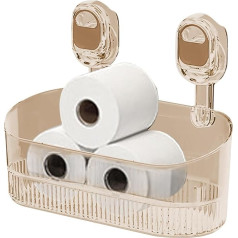 Iouyjiu Suction Cup Bath Organiser, Waterproof Shower Organiser, Adjustable Shower Shelf, Shower Organiser for Toiletries, Shower Organiser for Small Bathroom, Bathroom Storage with Suction Cups
