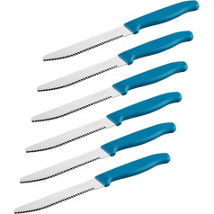 Nirosta Elemental Breakfast Knives, Made in Germany, Sharp Serrated Edge for Buns and Pretzels, Sustainable Grip, Set of 6