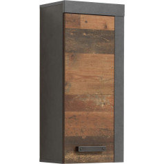 trendteam smart living - Wall Cupboard - Bathroom - Indy - Assembled Dimensions (W x H x D) 36 x 79 x 23 cm - Colour Old Wood with Matera - 125950323