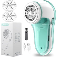 Electric Lint Remover, Lint Shaver, Electric Rechargeable with 2 Replacement Razor Blades, Portable Fabric Lint Shaver for Clothes, Furniture, Bedding, Carpet