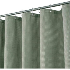 Barossa Design Extra Long Waffle Fabric Shower Curtain 84