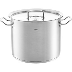Fissler Original Profi Collection / High Cooking Pot (Diameter 28 cm, 14 Litres) Stainless Steel, Pots with Metal Lid, Inner Scale - Induction, Silver