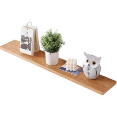 Gieanoo Wooden Floating Shelf, Wall Shelf, Oak 90 cm Shelf, Oak Wall Shelf, Spice Rack, Shelf for Bathroom, Bedroom, Living Room, Kitchen, Office