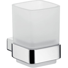 Emco Loft 237577 Glass Holder Frosted Crystal Glass Chrome