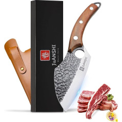 JUANSHI® Hand-Forged Boning Knife, Chef's Knife, Dad's Gift, Birthday, Professional Viking Knife, Boning Knife for Kitchen Knife, Outdoor Sharp Camping Knife (Viking Knife 14.3 cm)