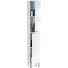 Koncept Tall Bathroom Cupboard White Gloss - by Furniture Factor