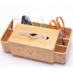 Cosmetic Tissue Box, Cosmetic Tissues Box, Made of Bamboo, Box for Cosmetics & Tissues, Tissue Box, Refillable, Tissue Box, Natural, Tissue Dispenser, Paper Towel Dispenser or Cosmetic Tissue