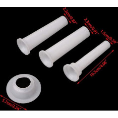 Atatmount 3-Piece Universal Sausage Filling Tube Plastic Filler for Meat Grinder