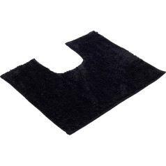 Gözze RIO 1025-99-050046 Microfibre Bath Mat 50 x 45 cm with Cut-Out Black