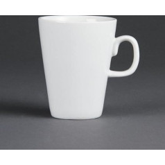 Olympia 2 Latte Tassen,, Olympia weiß Ware, 285 ml, 10 oz (12 Stück)