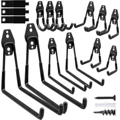 ASMIZ Garagenhaken, robuste Garagen-Aufbewahrungshaken, Garagen-Wandhalterung, Haken für die Organisation von Zuhause, zum Aufhängen von Fahrrad, Stuhl, Leiter, Elektrowerkzeuge, Gartengeräte,