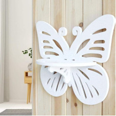 Atyhao Storage Shelf, Butterfly Shape Storage Shelf, Wall Shelf, Rural Style, Home Decoration
