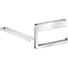 Keuco Moll 12762010000 12718010000 Towel Rail Chrome & Toilet Roll Holder from the Collection Moll Range Elegant Toilet Roll Holder in Modern Design Chrome-Plated Item No. 12762010000