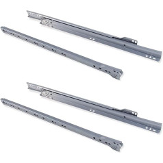 bricoleva.it Pair of Grey Non-Steamed Drawer Runners - Multiple Variations - Size 55cm - Pack of 2 Pairs